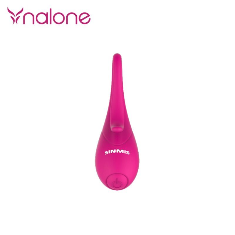 Stimulateur vibrant pour couple en silicone — vue de profil