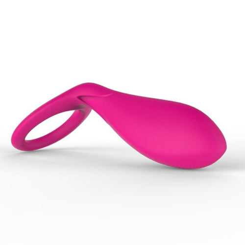 Anneau vibrant en silicone avec bille clitoridienne — détail produit