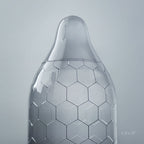 Préservatifs réseau hexagonal sensibilité accrue HEX Origina — détail base