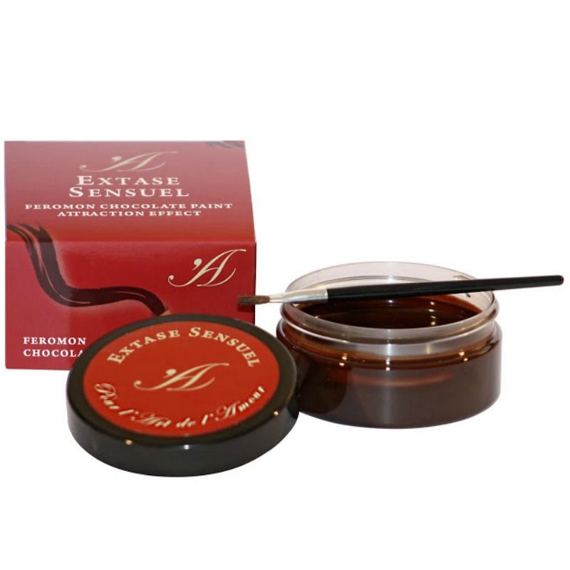 Peinture corporelle comestible chocolat 50 ml — détail texture surface