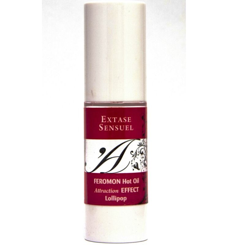 Huile de massage chauffante saveur sucette 30 ml — vue de profil