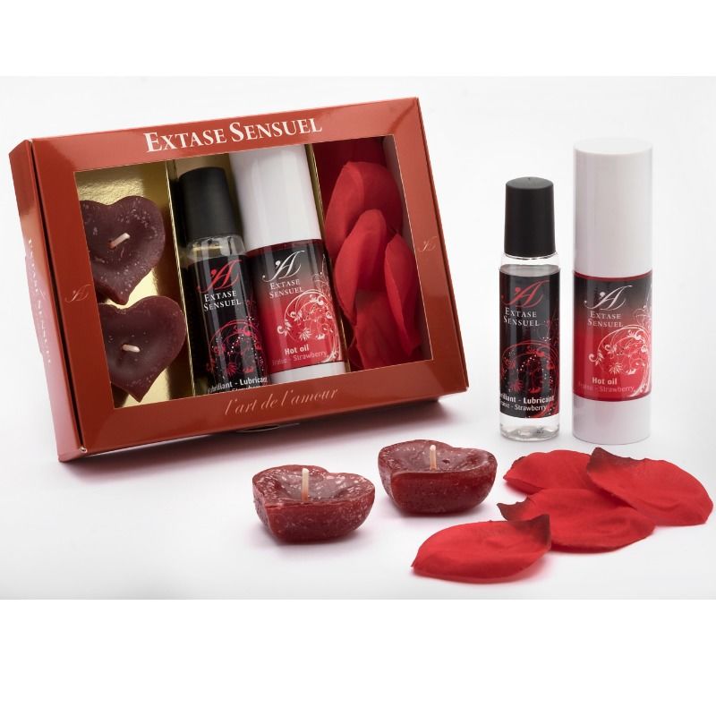 Coffre tentation rouge bien-être sensuel — détail produit