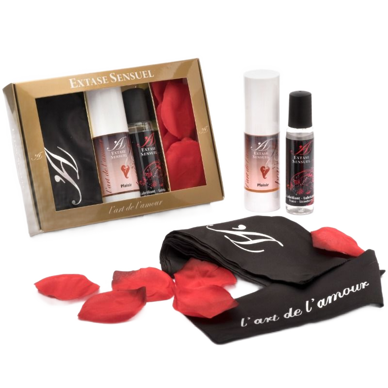 Coffret bien-être intime pour couple avec masque et gels — vue principale