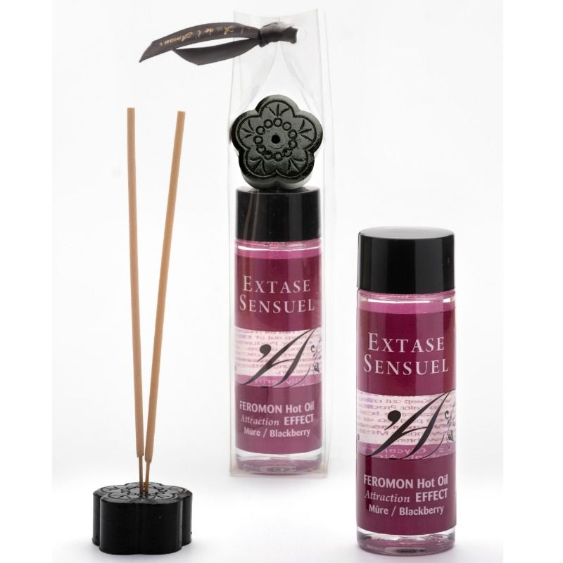 Huile de massage chauffante mûre grand format 100 ml — détail produit