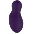 Stimulateur clitoridien Nalone violet en silicone souple à cœur gel, forme galet bilobé arrondie. Texture rappelant la peau, sept modes, silencieux, télécommandé, rechargeable.