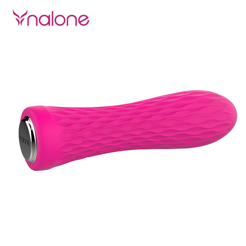 Mini vibromasseur point G incurvé en silicone — détail texture surface