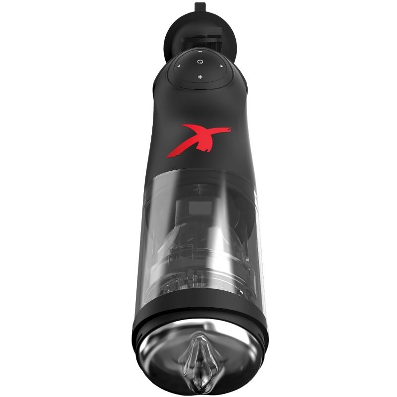 Méga-Bator Deluxe PDX Elite — vue de face avec panneau de commande, cylindre transparent et embout chromé