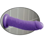 Gode réaliste ventouse violet — vue de profil