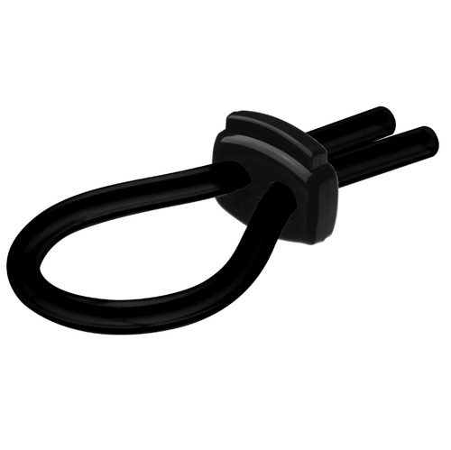 Anneau penien ERECTOmed reglable en silicone noir Joydivision type lasso a boucle coulissante, dispositif souple ajustable pour renforcer et prolonger l erection