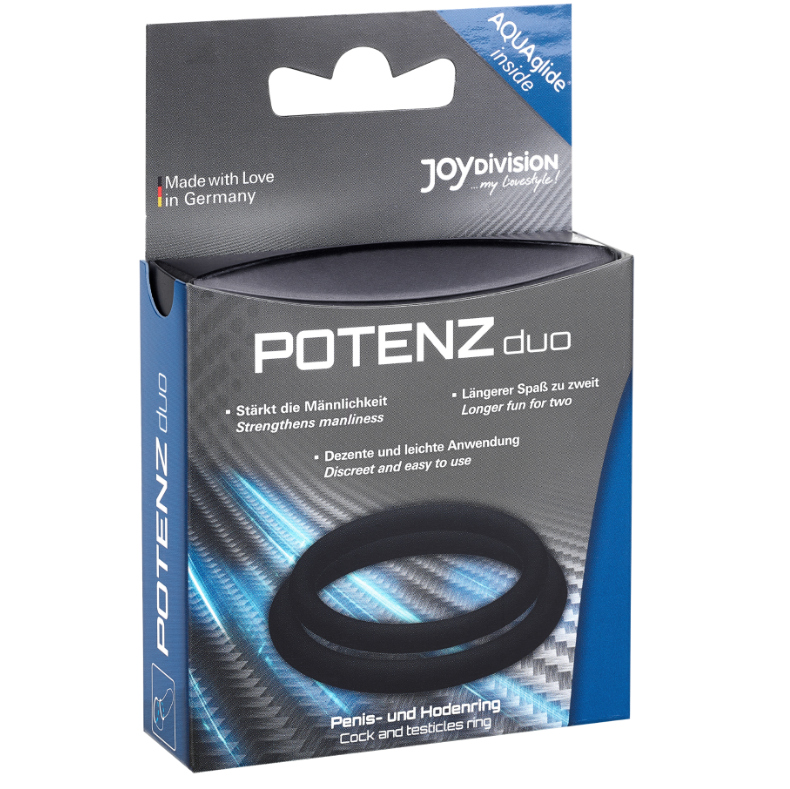Double anneau pénien en silicone Potenzduo Joydivision — détail texture surface