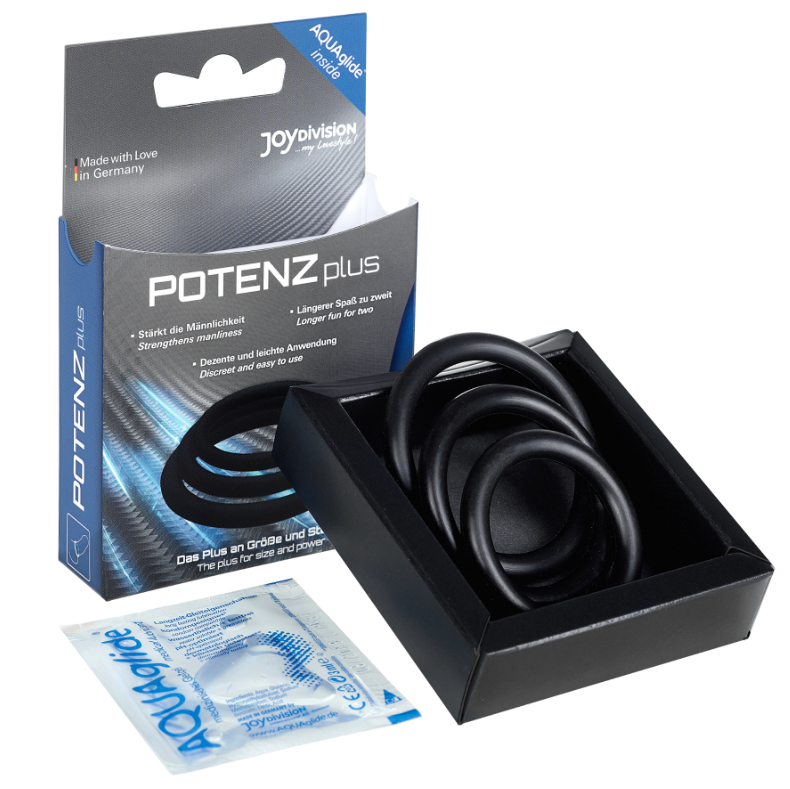 Lot de 3 anneaux pénis et testicules silicone — détail produit
