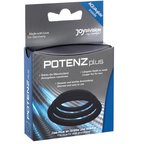 Lot de 3 anneaux pénis et testicules silicone — vue de profil