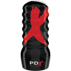 Kit Ass-Gasm PDX Elite — vue de trois quarts du masturbateur au boîtier noir strié