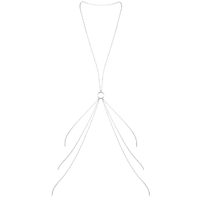bijoux magnifique chaines metalliques pour le corps 8 argent