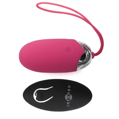 Oeuf vibrant Flippy Egg II rose en silicone avec lanette de retrait et telecommande ovale noire Intense, surface lisse, sextoy nomade rechargeable USB