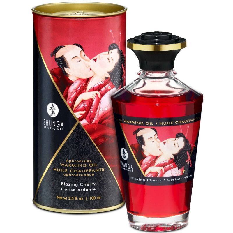 Huile de massage effet chaleur saveur cerise 100 ml — vue principale