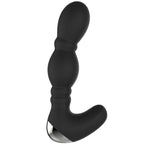 Masseur de prostate Dragon noir vu de trois quarts arrière, silhouette incurvée