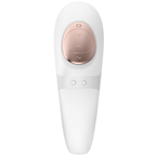 Stimulateur couple ondes de pression et vibrations point G — détail texture surface