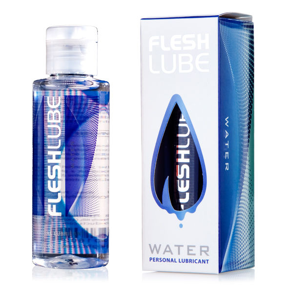 Flacon et boîte du lubrifiant Fleshlight Fleshlube Water 100 ml