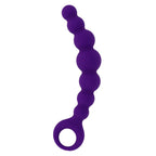 Chapelet anal à huit billes en silicone Intense — détail texture surface