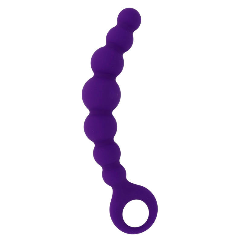 Chapelet anal à huit billes en silicone Intense — vue rapprochée