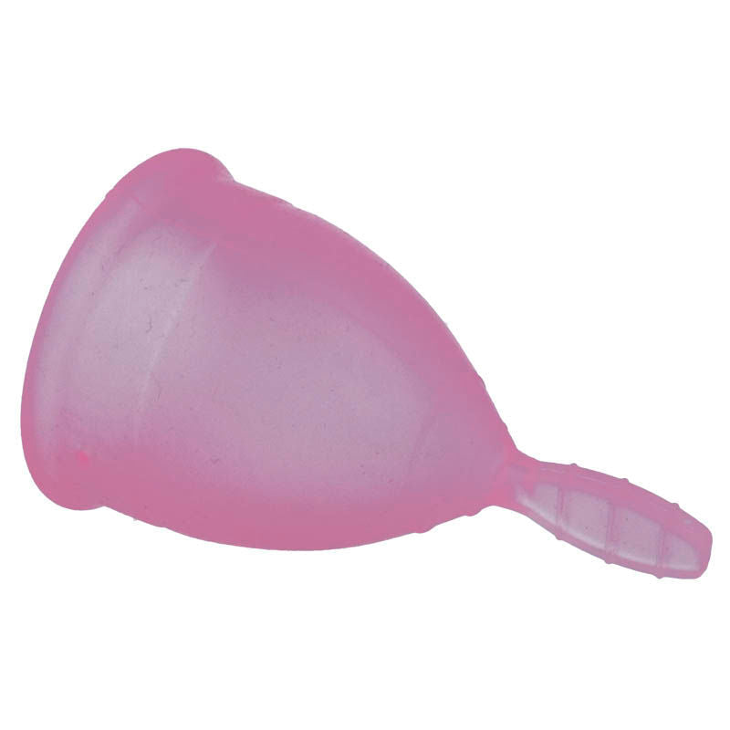 Coupe menstruelle silicone médical souple — vue trois quarts
