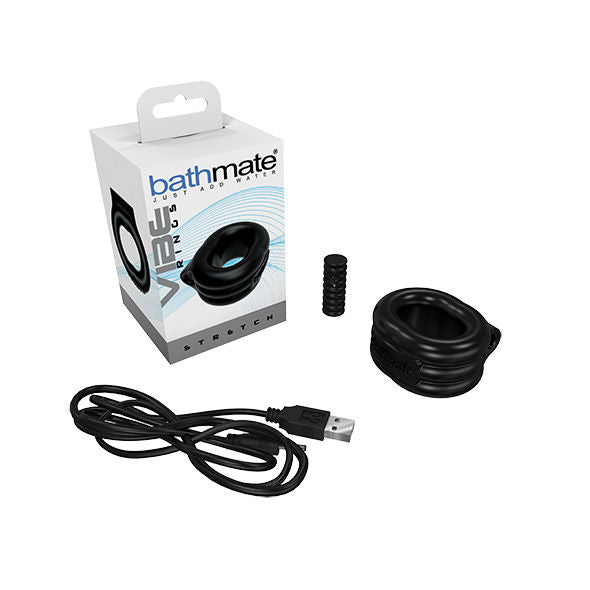 Anneau vibrant 3 vitesses élastomère rechargeable — vue de dos