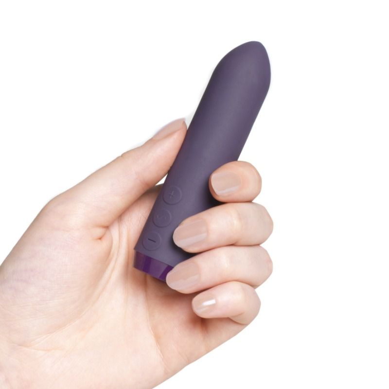 Mini vibromasseur bullet silicone avec manchon de doigt — vue de profil