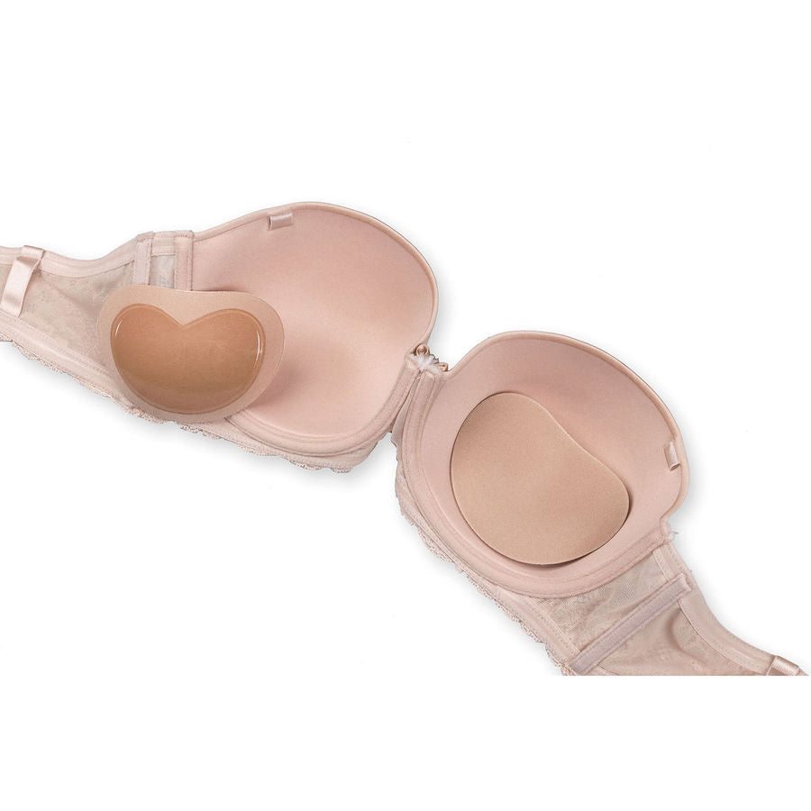 Coussinets push-up adhésifs pour soutien-gorge — détail texture surface