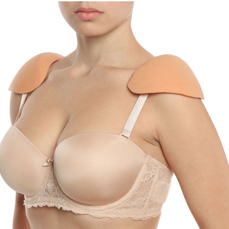 Protecteurs d'épaules support beige mousse — détail texture surface