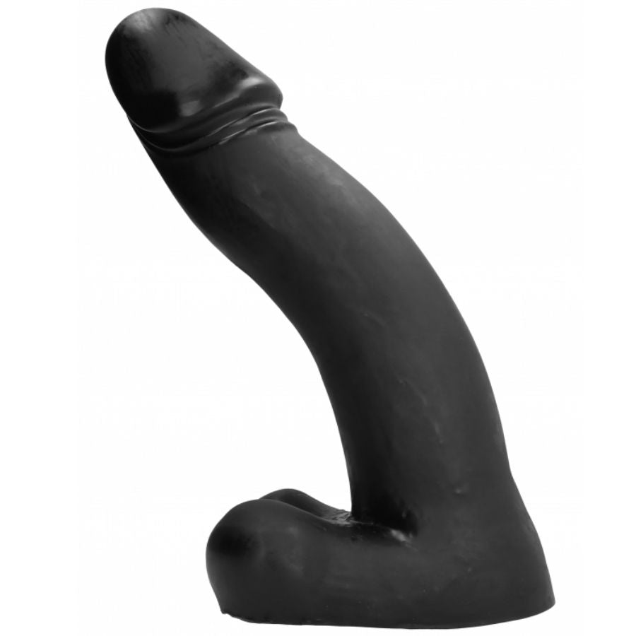 Gode noir XXL TPR souple et rigide — vue de profil