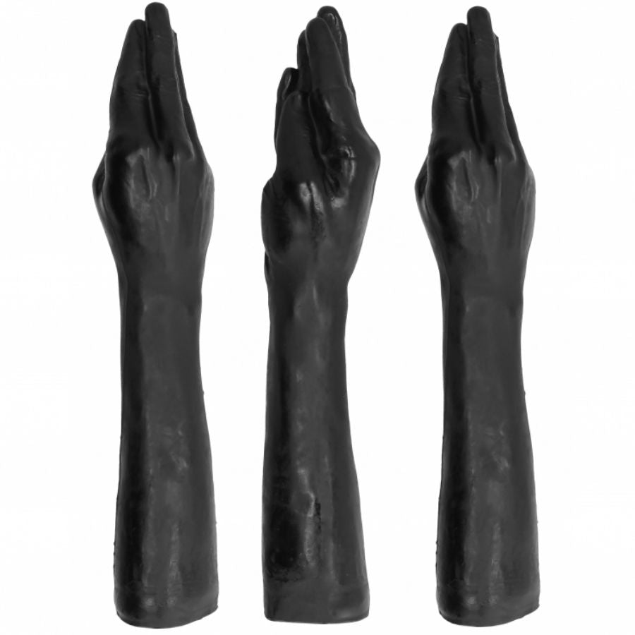 Gode fisting All Black réaliste — détail produit