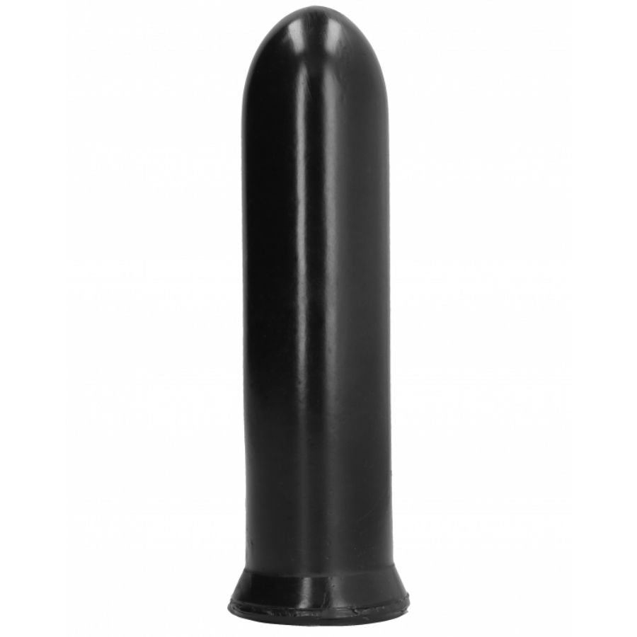 Gode noir épais en silicone — vue de profil