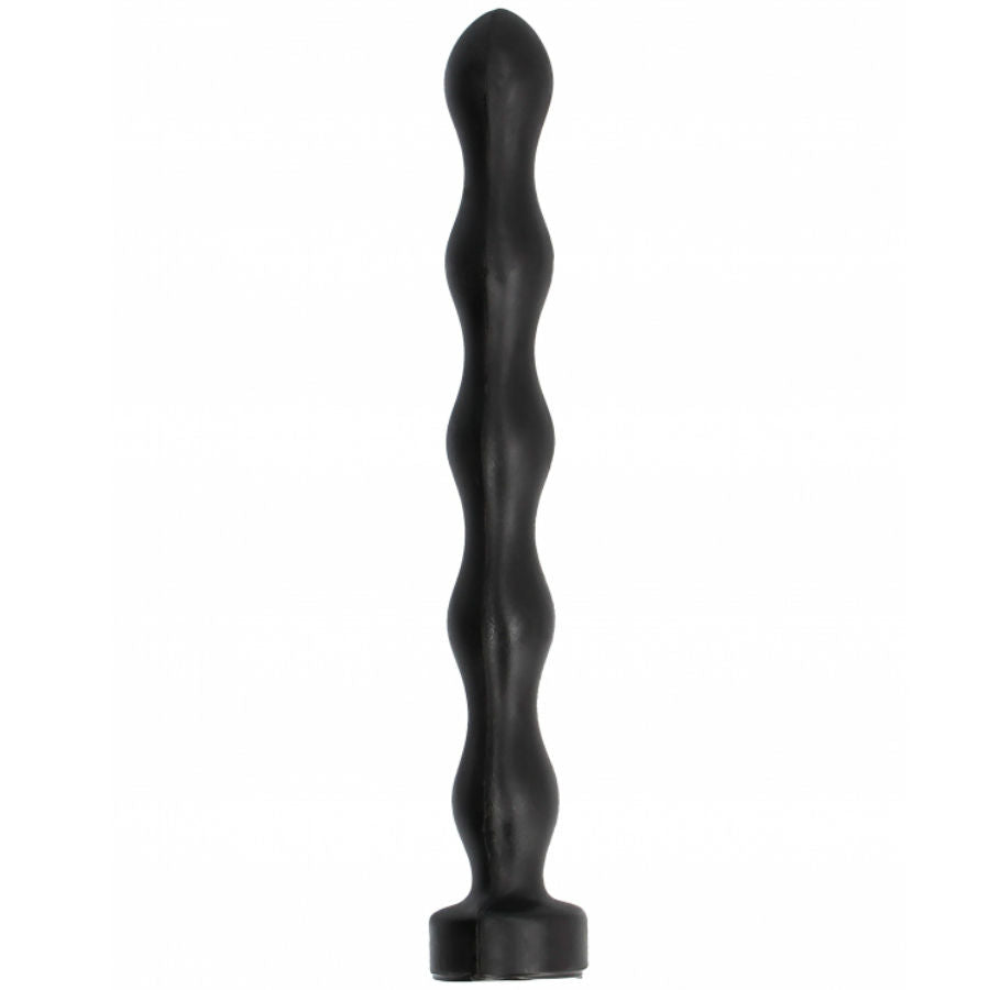 Plug anal balle All Black silicone — vue de profil
