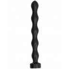 Plug anal balle All Black silicone — vue de profil