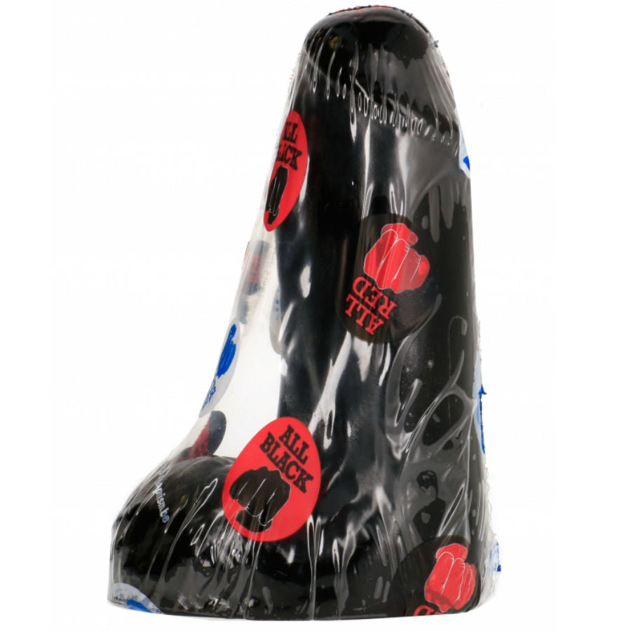 Gode silicone lisse All Black — vue de profil