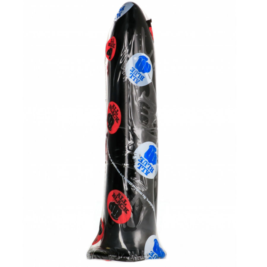 Gode anal et vaginal silicone All Black — vue de profil