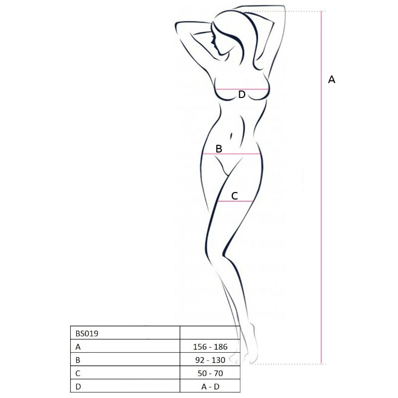 Body résille intégral à entrejambe ouvert Passion — vue de dos