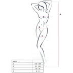 Bodystocking résille à motifs brodés et entrejambe ouvert Pa — vue de profil