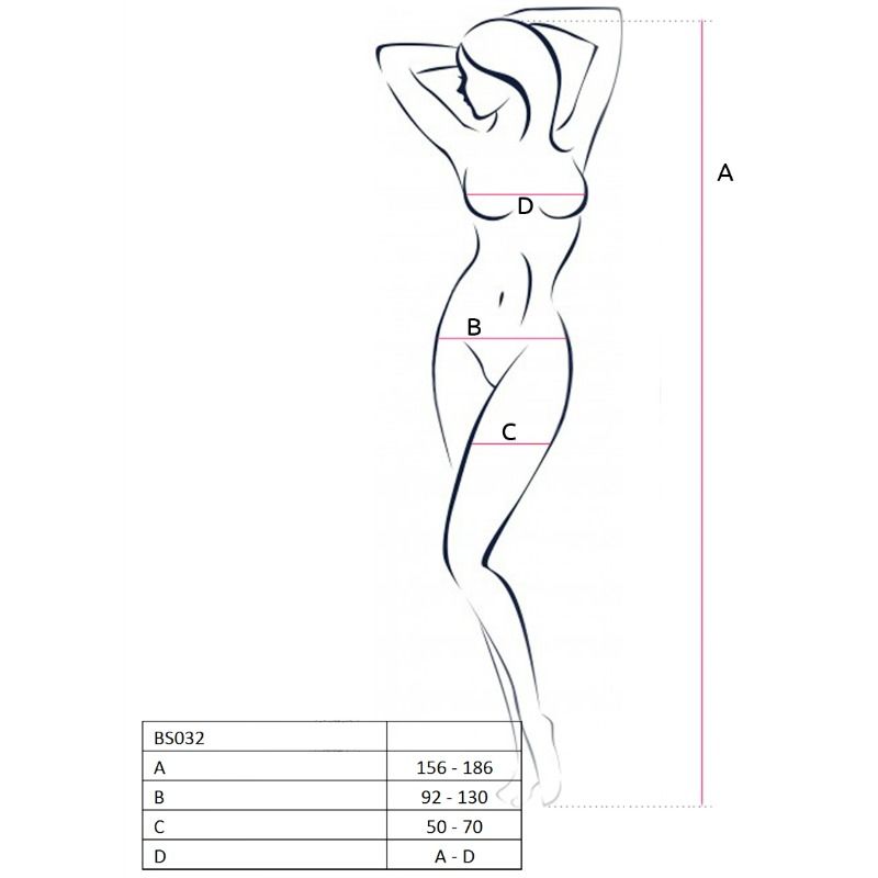 Bodystocking résille à motifs brodés et entrejambe ouvert Pa — vue de profil