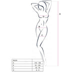 Bodystocking résille brodé à entrejambe ouvert — détail texture surface