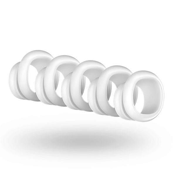 5 têtes de remplacement silicone Satisfyer Pro Penguin — vue de profil