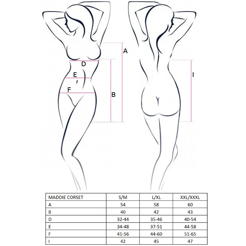 Corset Maddie noir polyamide élasthanne — détail produit