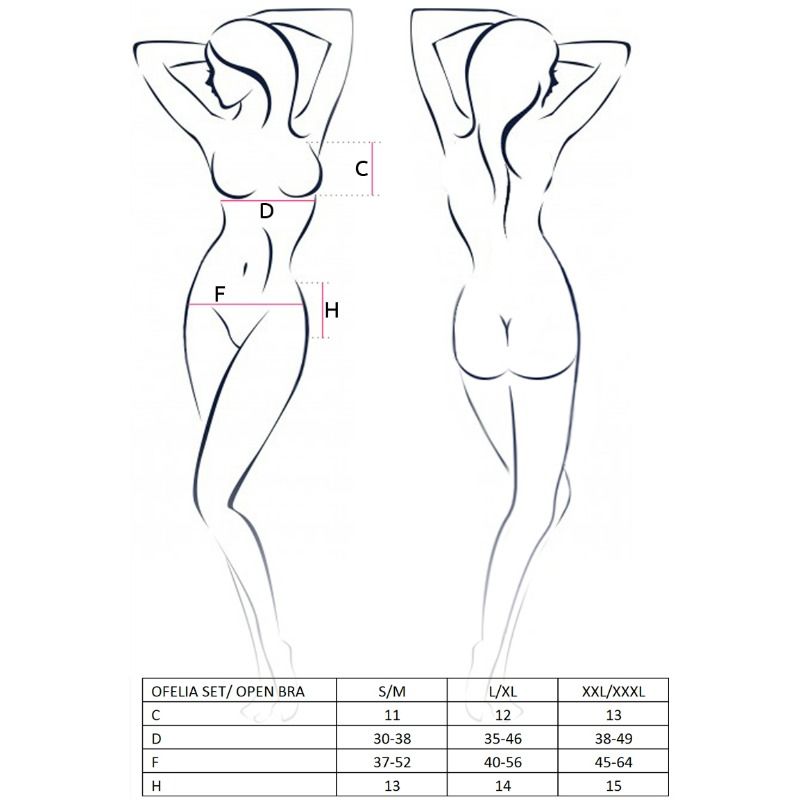 Ensemble lingerie Ofelia soutien-gorge string porte-jarretel — détail produit