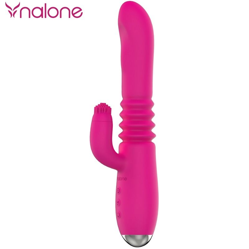 Rabbit vibrant chauffant avec rotation et va-et-vient — vue de profil