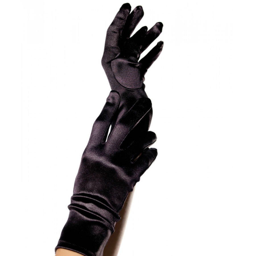 Gants courts en satin brillant élégants — détail produit