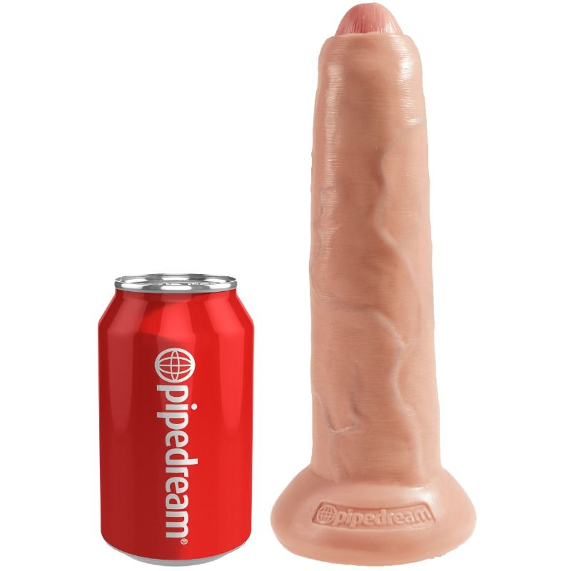 Gode réaliste non circoncis avec prépuce mobile King Cock — vue rapprochée