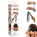 Kit de jeu à deux avec fouet, menottes et masque — détail produit