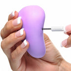 Mini vibromasseur clitoridien discret en silicone — vue de profil