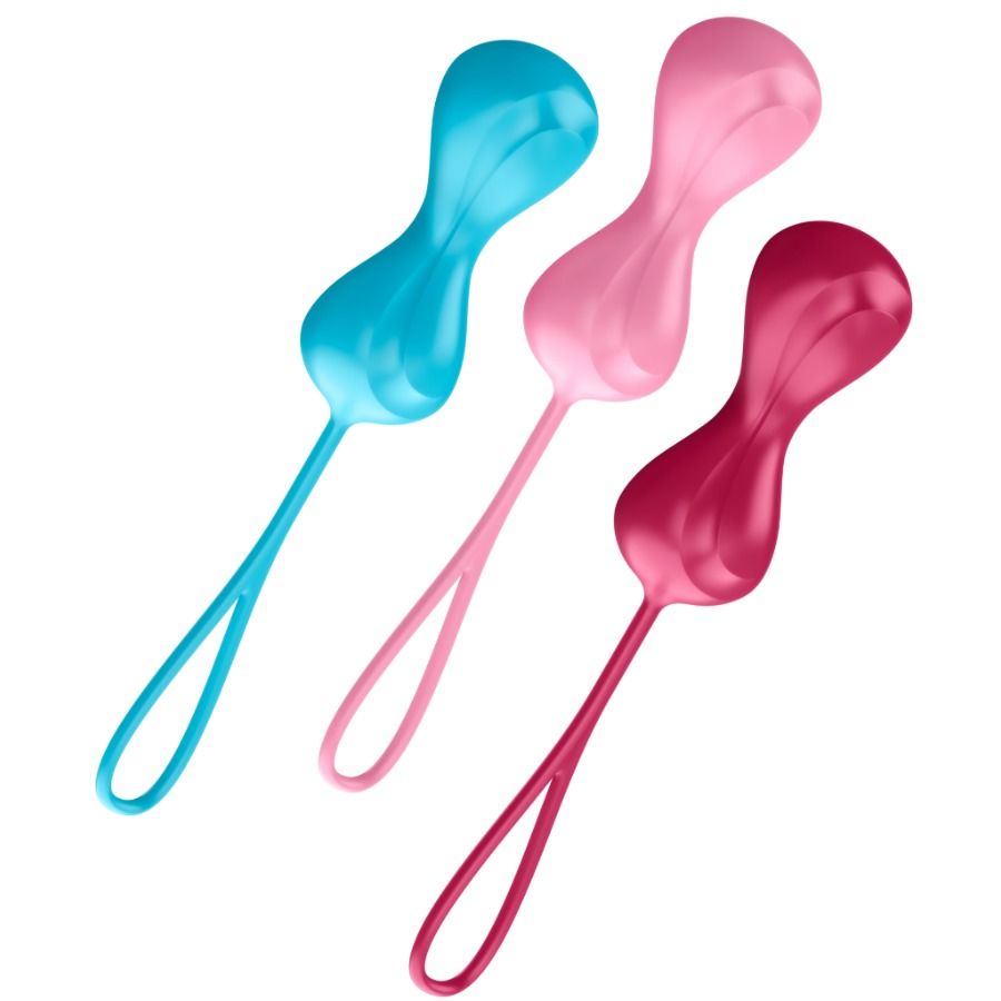 Coffret de trois boules de geisha en silicone — vue principale